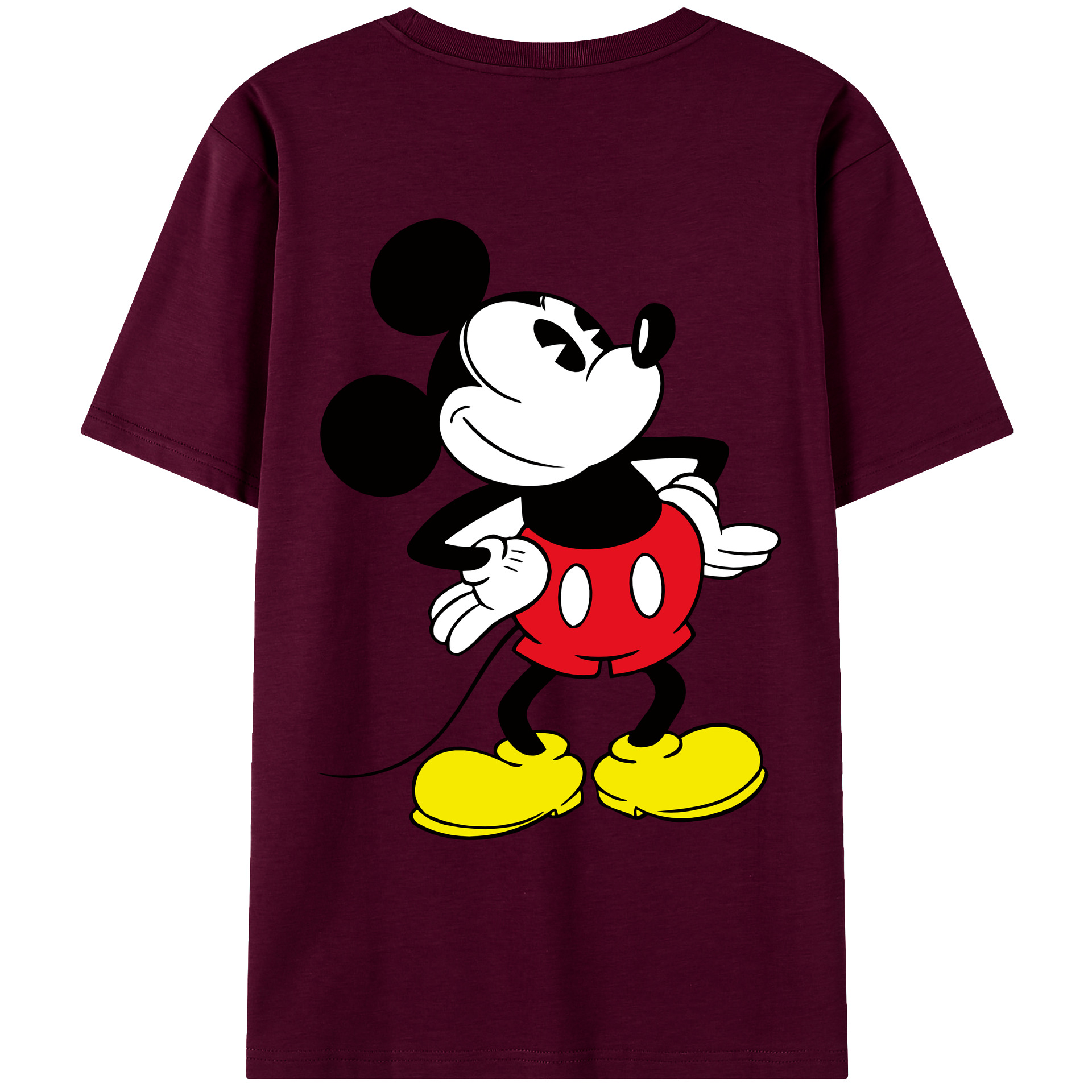 （画像用） ミッキーマウス Mickey Mouse レディース半袖Tシャツ(バックプリント)
